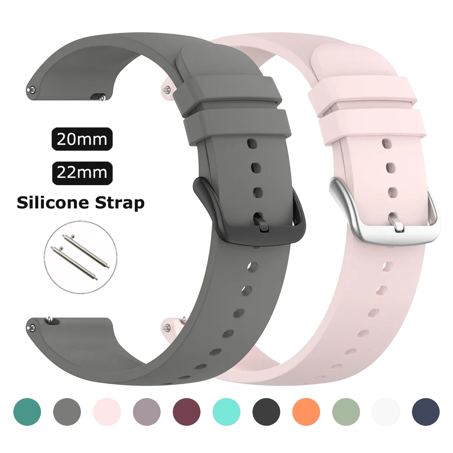 Fossil Smartwatch Accessories - 20/22mm Silicone Strap For Fossil GEN