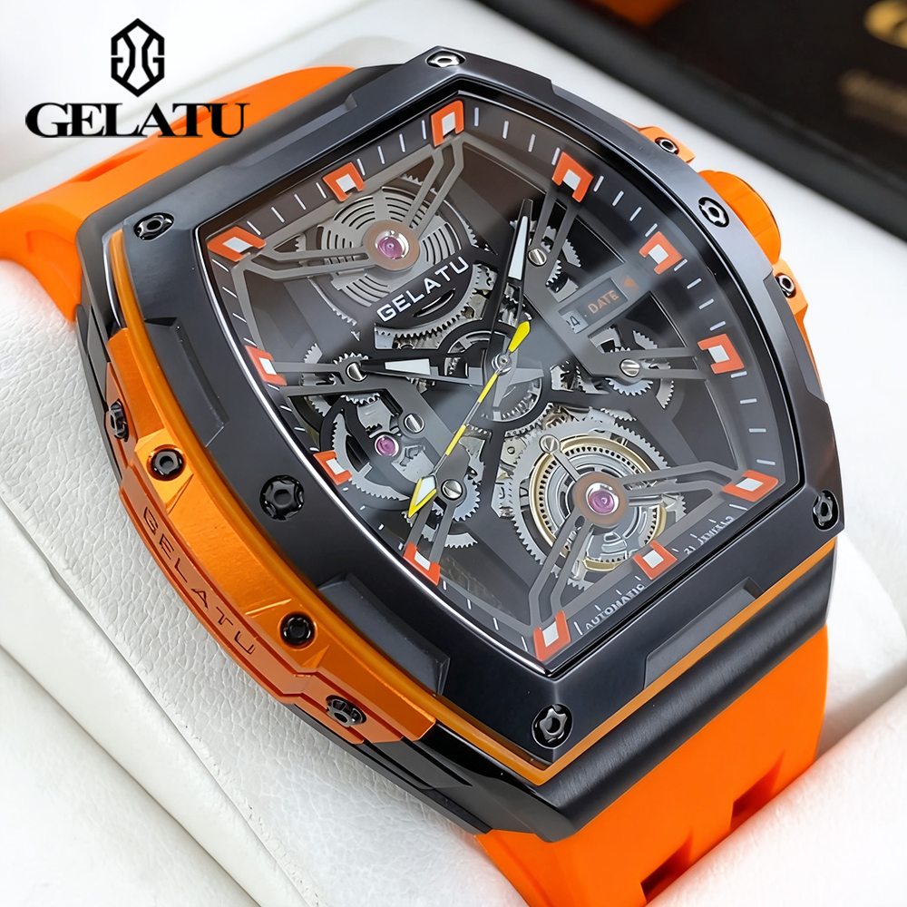 Accessories With Watch - GELATU Men's Watches Trend Fashion Hollow