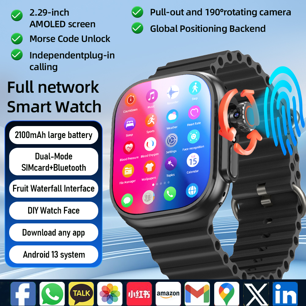 Smartwatch Id - DW200 Smartwatch Men WIFI Touch ID