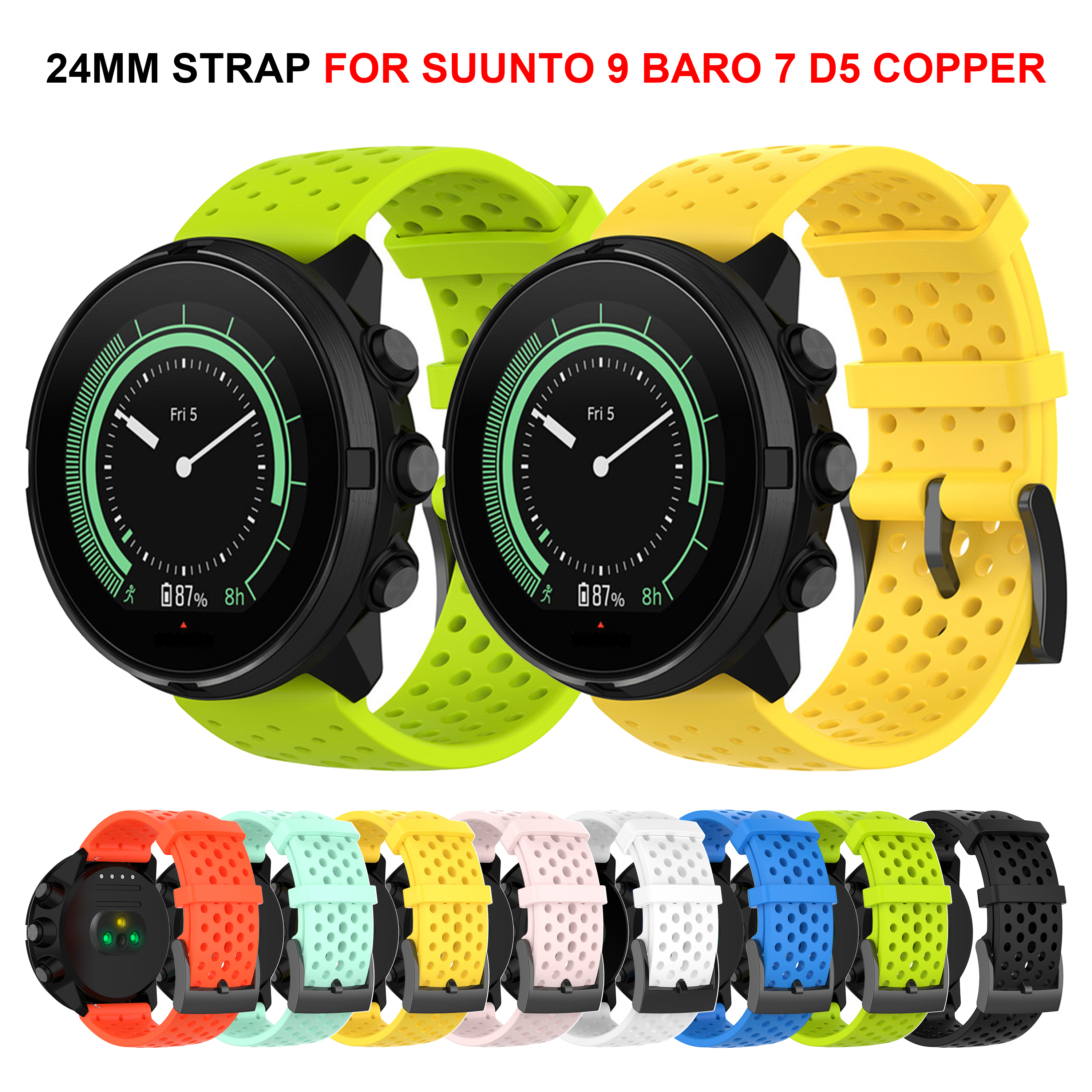 24mm Silicone Strap for SUUNTO - Fossil Smartwatch Accessories recensione e prezzo