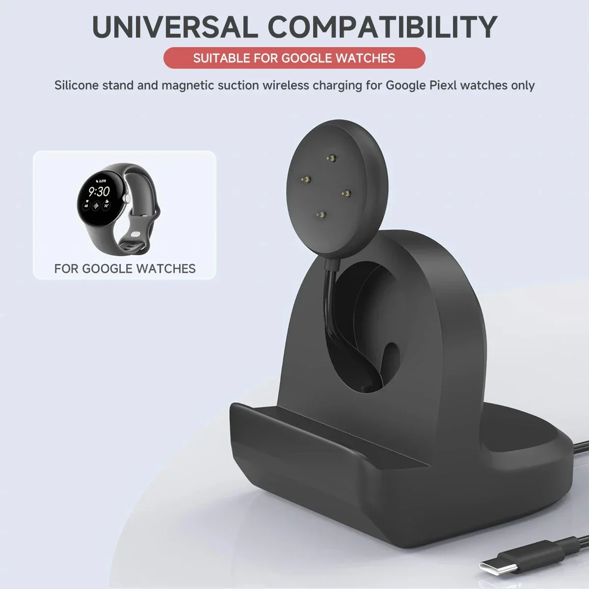 Soft Silicone Charger Cradle D - Watch Charging Dock recensione e prezzo