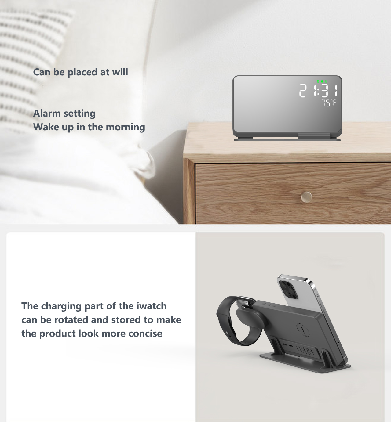 3 in 1 Wireless Charger For iP - Smartwatch Case recensione e prezzo