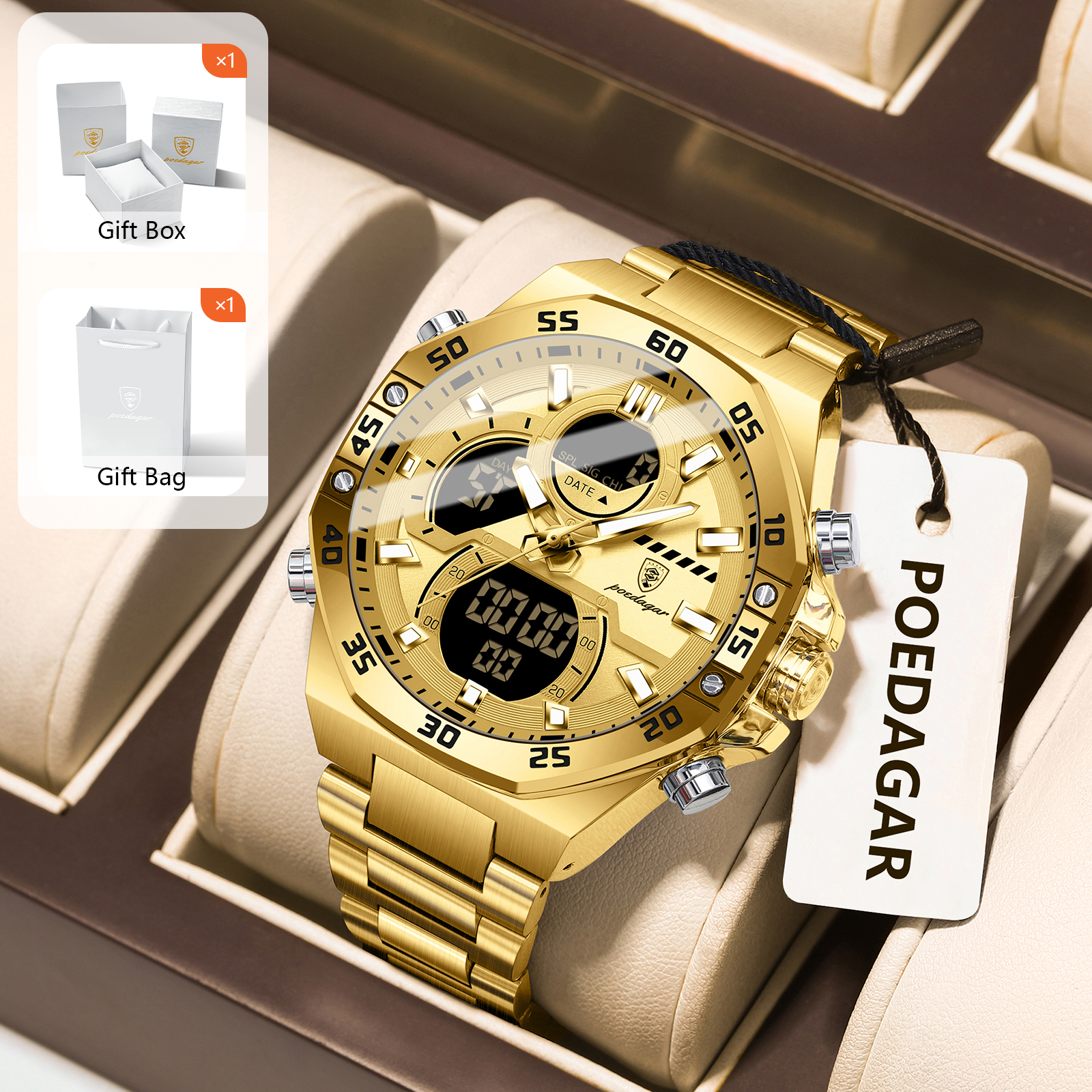 POEDAGAR Sport Men Watch LED W - Accessories With Watch recensione e prezzo