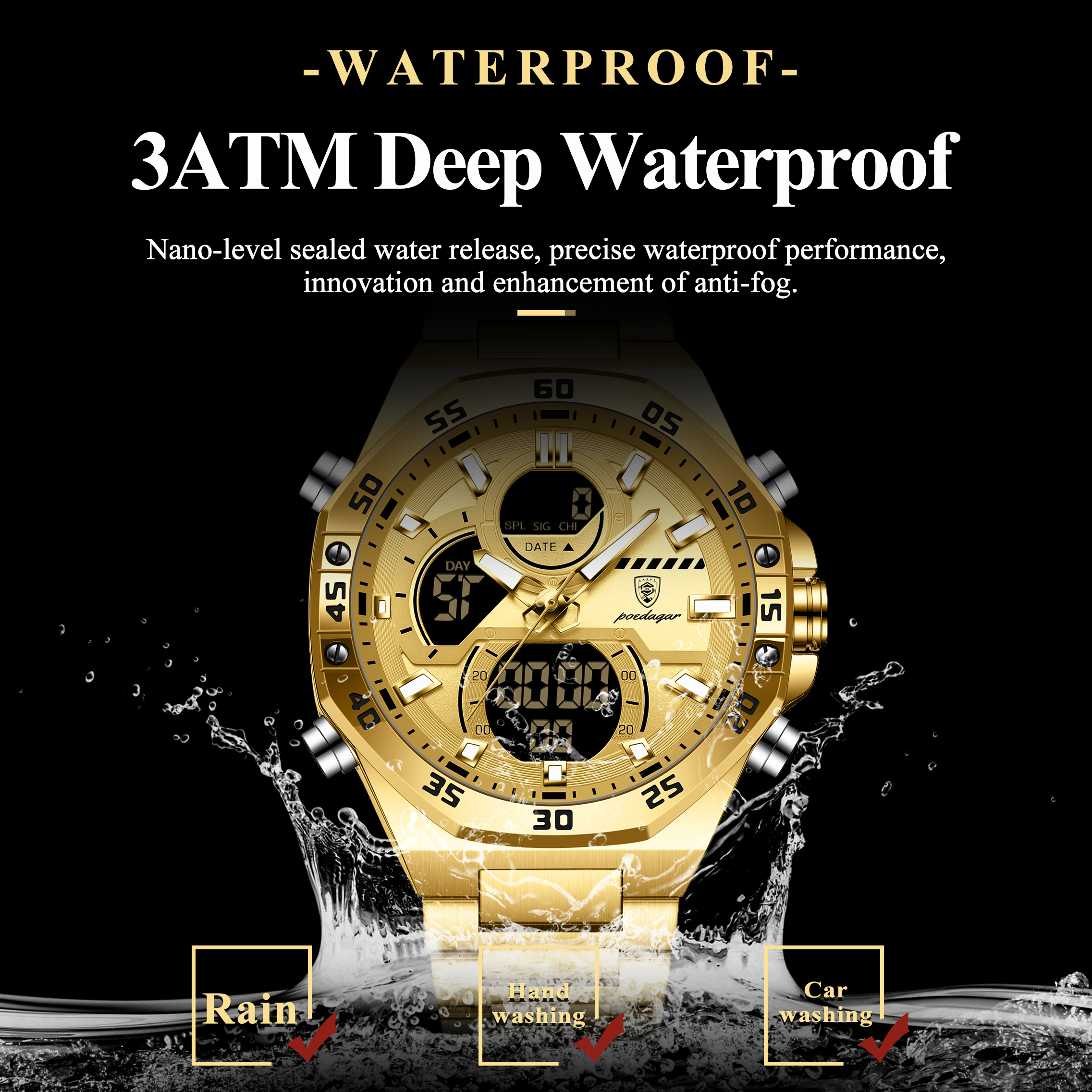 POEDAGAR Sport Men Watch LED W - Accessories With Watch recensione e prezzo