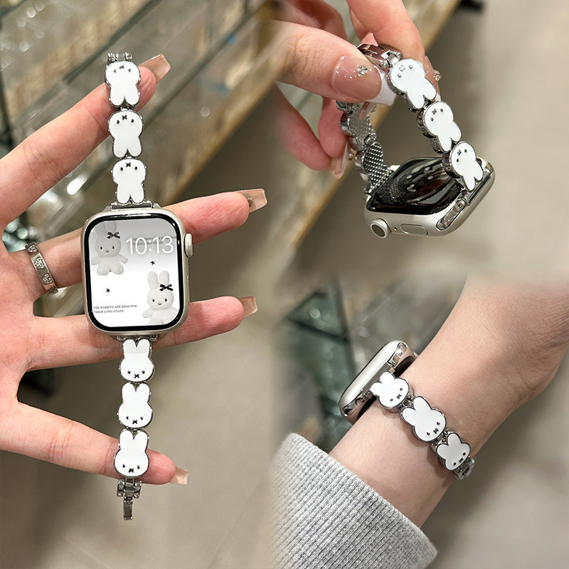 Miffy Rabbit Leather Watch Ban - Apple Smartwatch Accessories recensione e prezzo