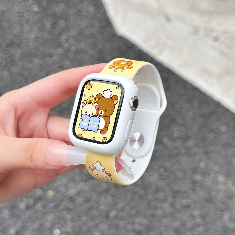 Cute Rilakkuma Print Silicone  - Silicone Band Replacement recensione e prezzo