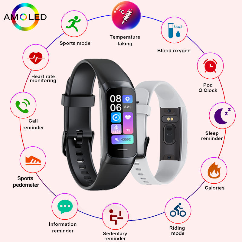 LIGE 1.1 Inch Amoled Heart Rat - Android Smartwatch Accessories recensione e prezzo