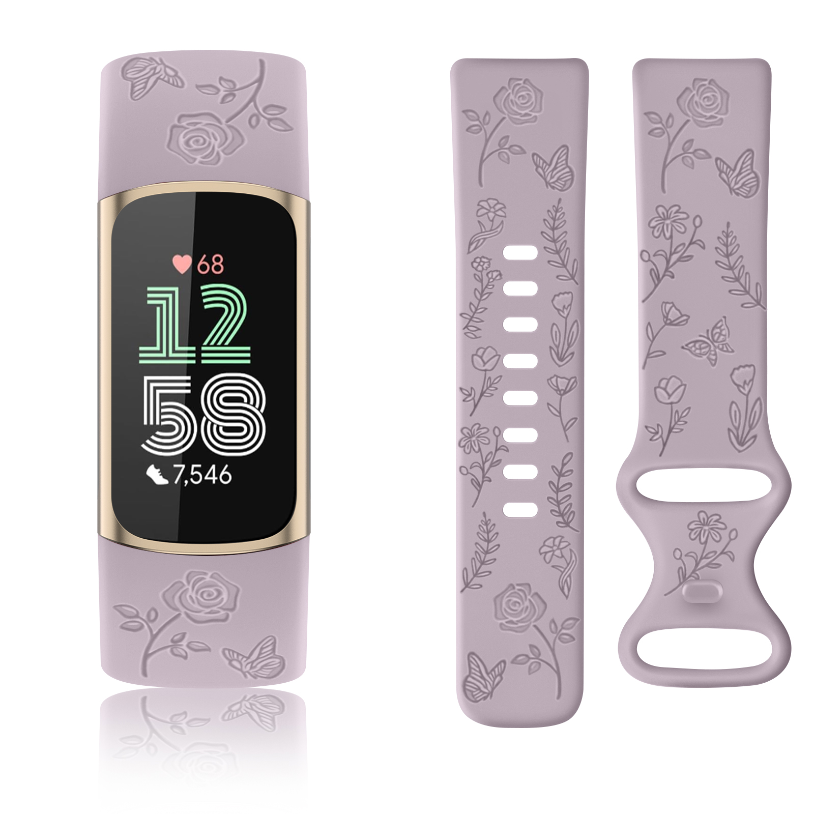 Flower Engraved Watch Strap Fo - Silicone Band Replacement recensione e prezzo