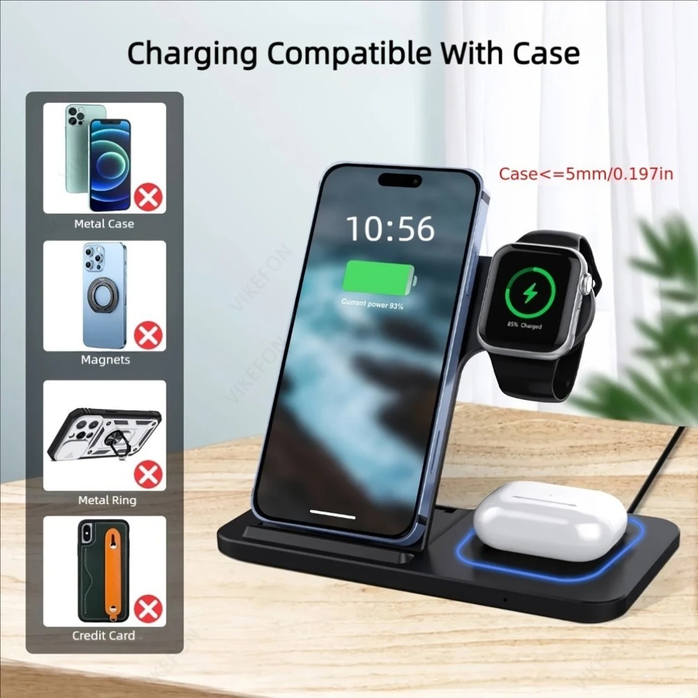 Foldable 3 in 1 Wireless Charg - Watch Charging Dock recensione e prezzo