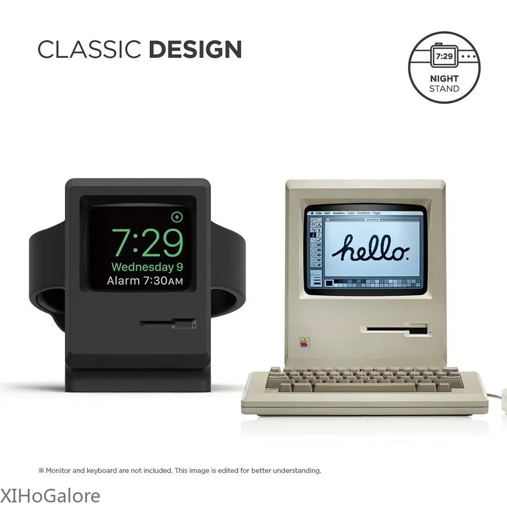 Retro Computer Pattern Silicon - Watch Charging Dock recensione e prezzo