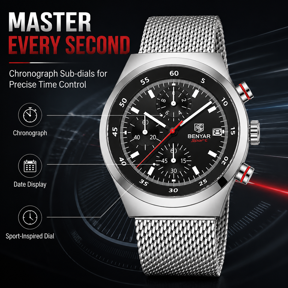 BENYAR Top Luxury Brand Men's  - Accessories With Watch recensione e prezzo
